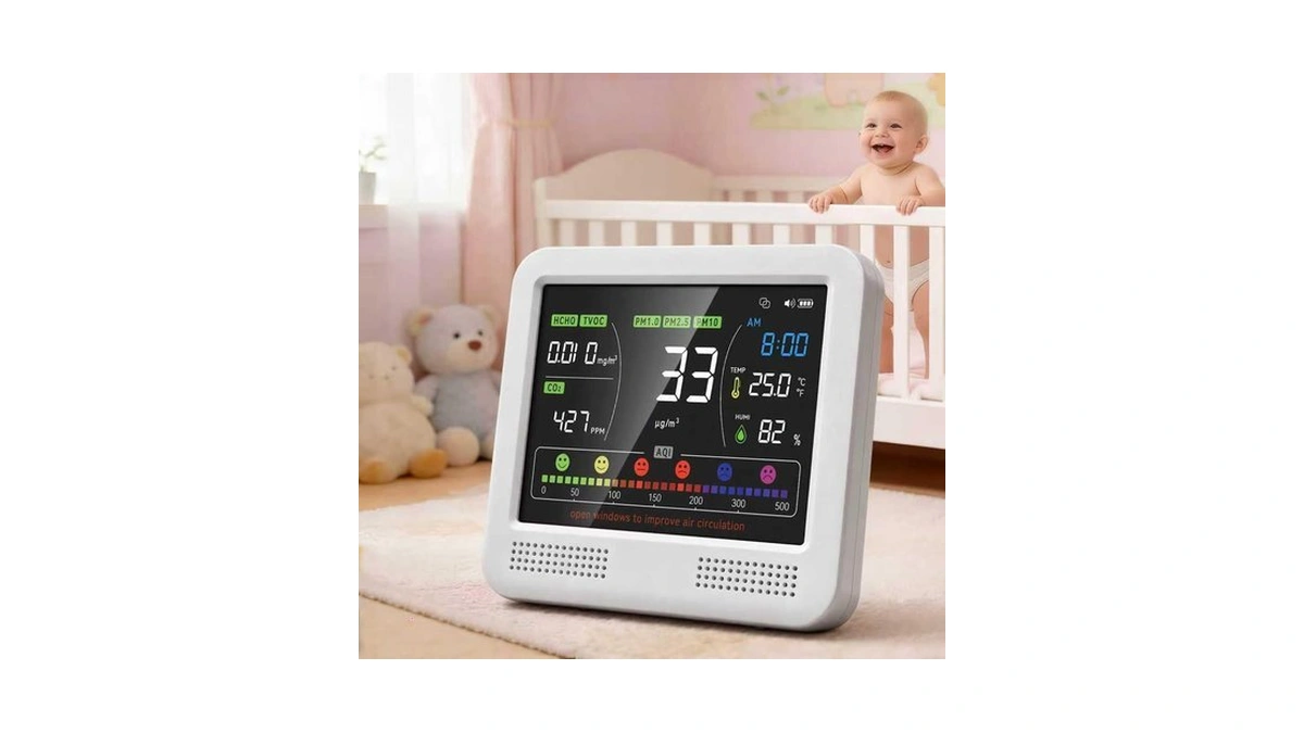 16-in-1 Indoor Air Quality Monitor With Co2 Detector And Aqi