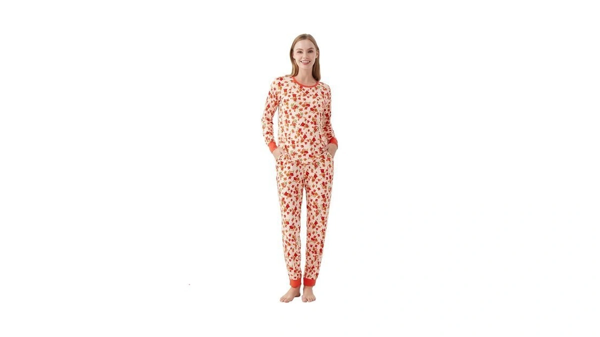 Bamboobud Pajamas For Women Long Sleeve Top And Pants Sleepwear