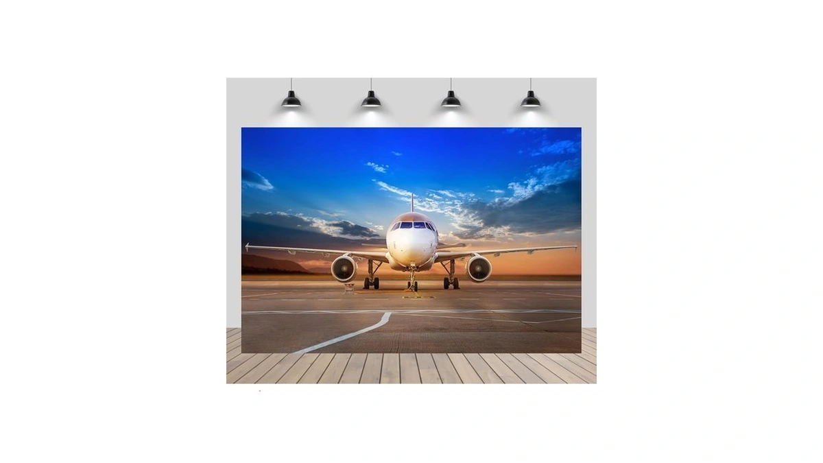 Chnywork 9x6ft Airplane Photography Backdrop