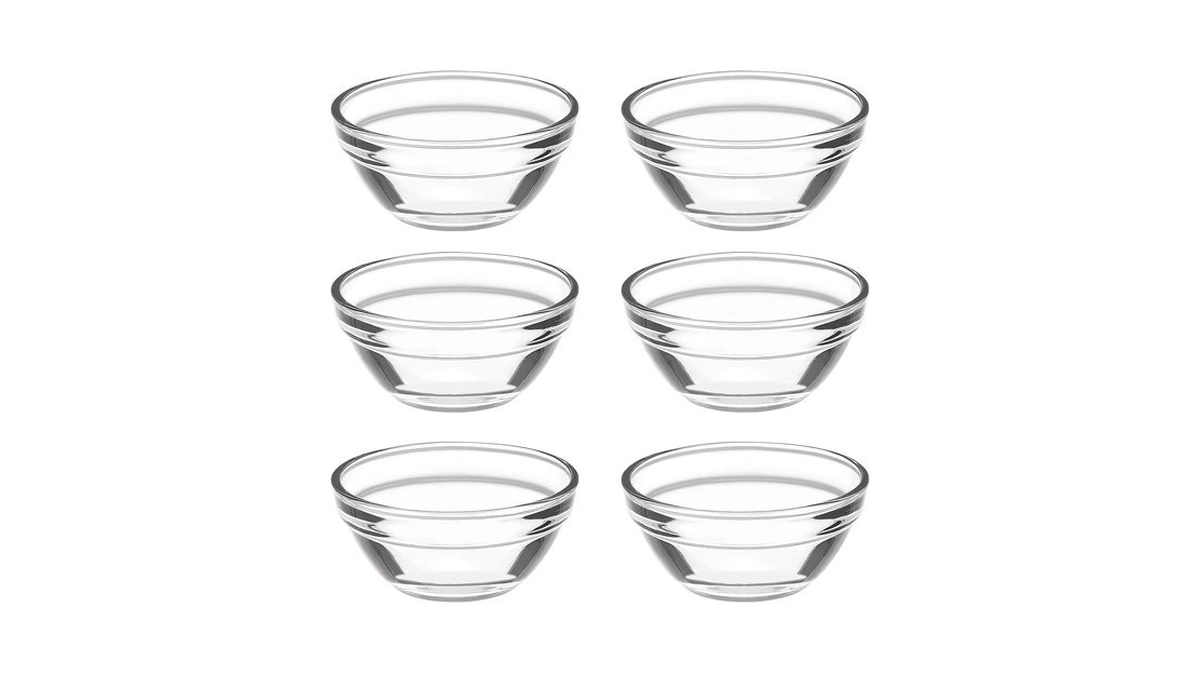 Doitool Set Of 6 Glass Bowls, 2. 3 X 1.