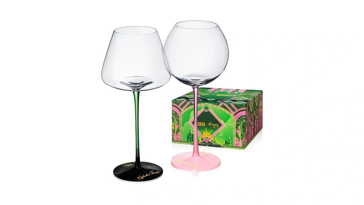 Dragon Glassware X Wicked Crystal Wine Glasses, 18 Oz Set