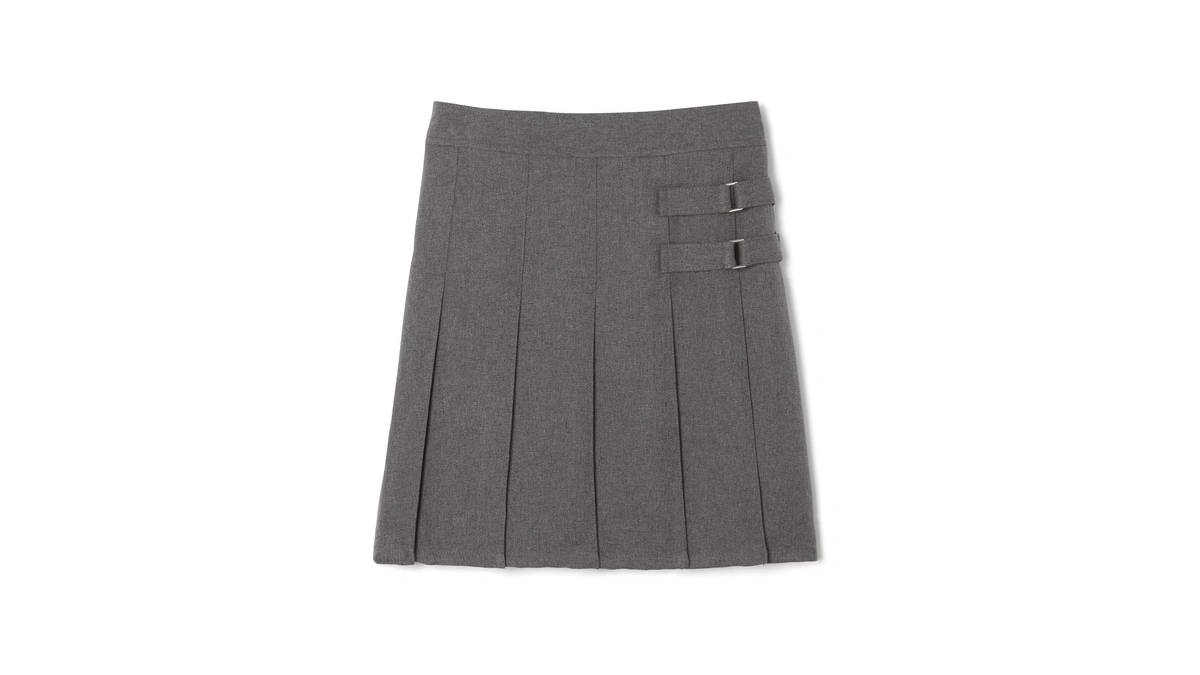 French Toast Girls' Adjustable Waist 2-tab Scooter, Heather Gray, 6