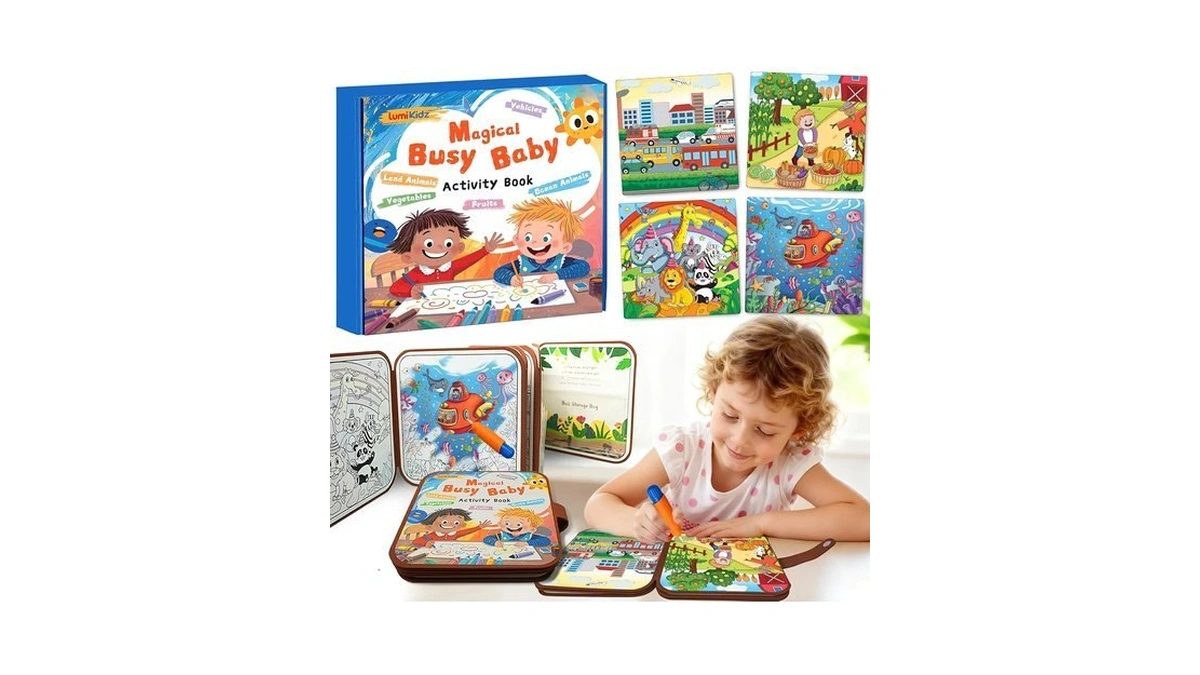 Lumikidz 3-in-1 Reusable Water Painting Book For Kids