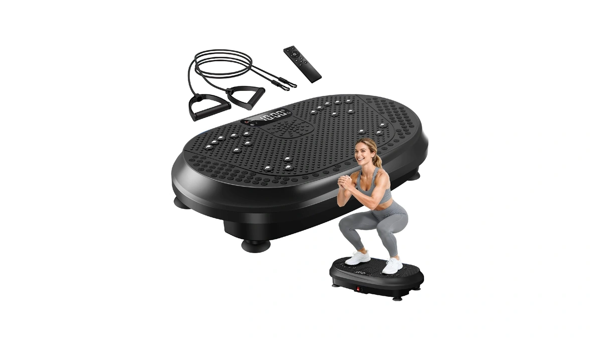 Hvx Vibration Plate Exercise Machine 450 Lbs Capacity Lymphatic Drainage
