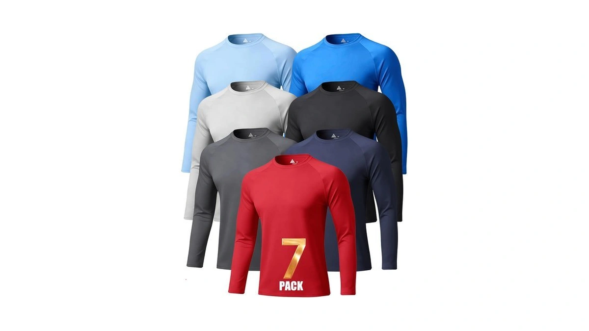 Wenttuo Long Sleeve Shirts For Men Pack Uv Shirts Base