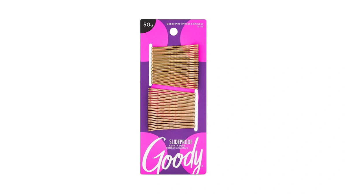 Goody Slideproof Bobby Pins - 50 Ct, Metallic Blonde, High
