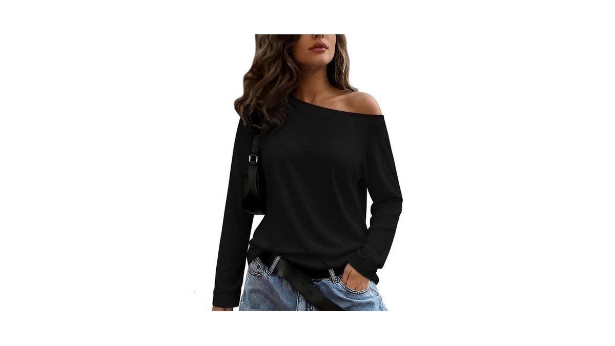 Womens Off The Shoulder Tops Long Sleeve Shirts Fall Winter