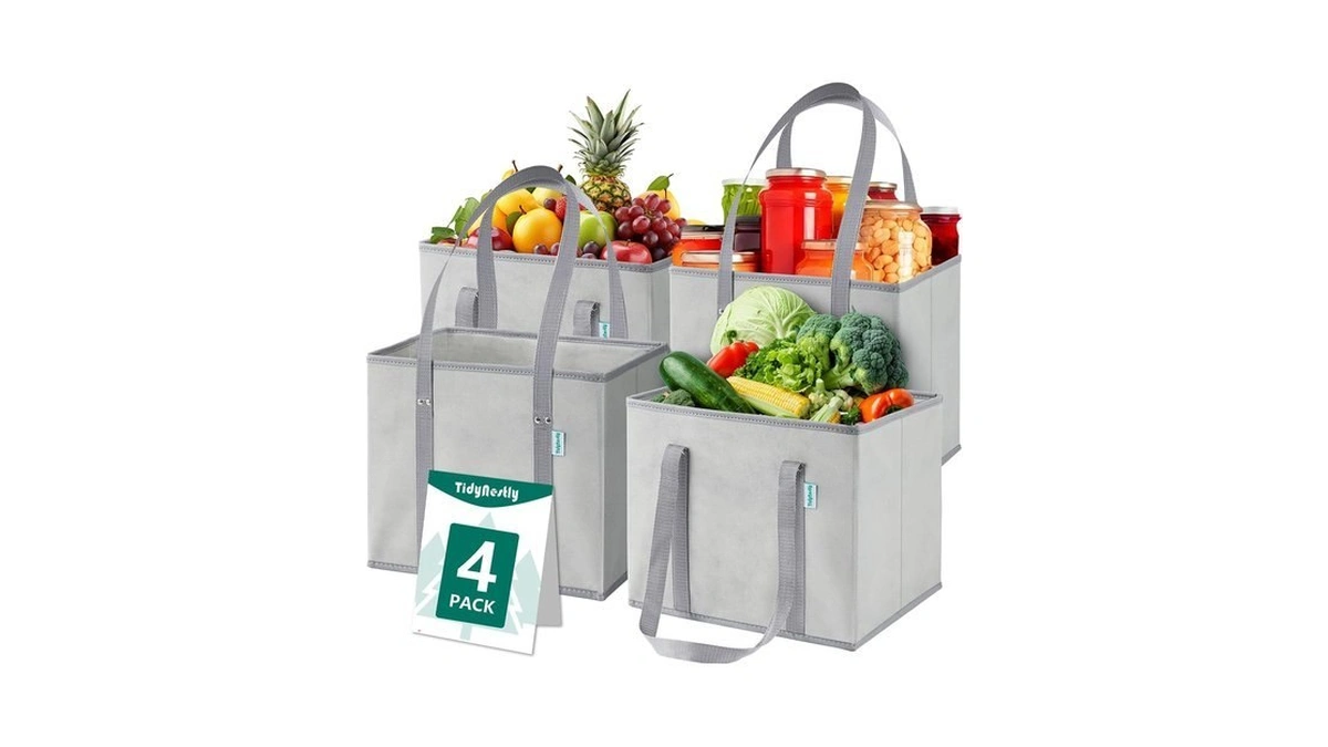 Reusable Grocery Bags Pack Foldable Shopping ...