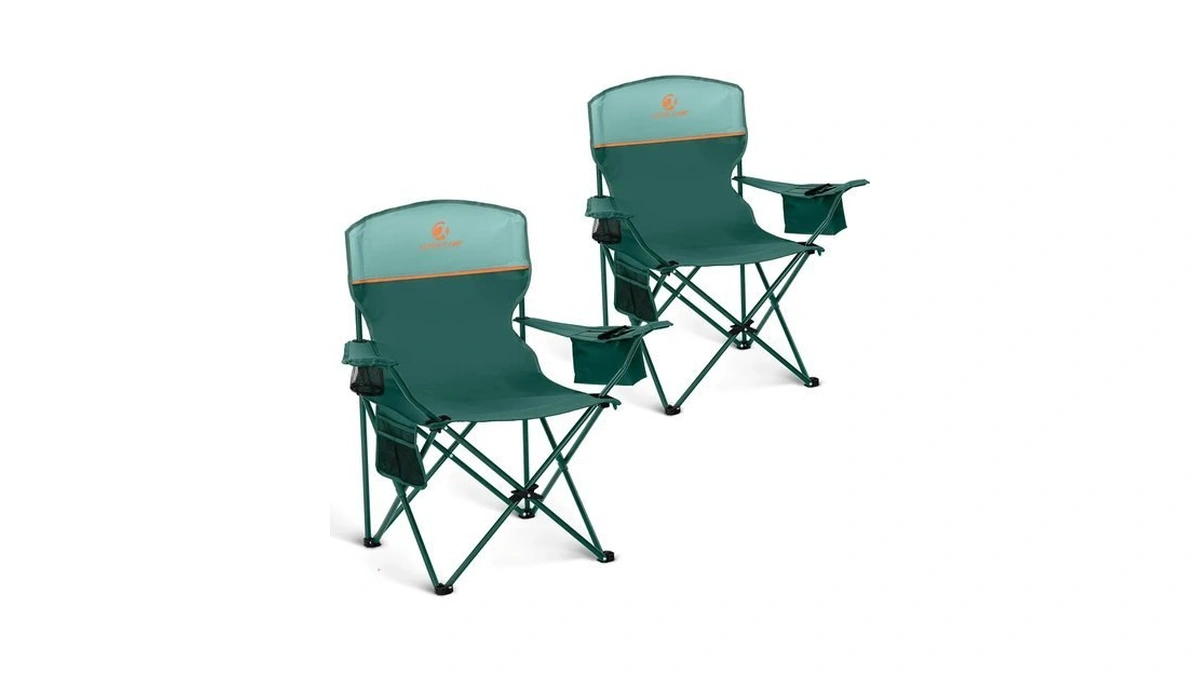 2 Pack Folding Camping Chairs Outdoor Lawn Chair Support 250lbs