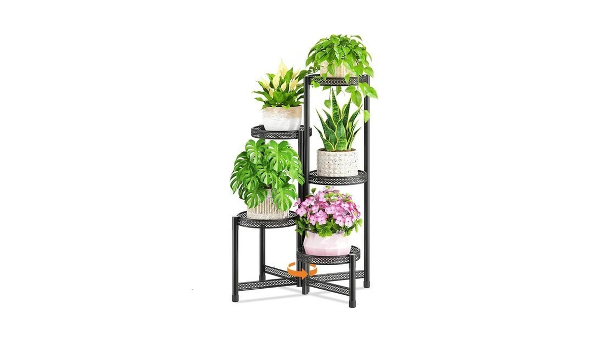 Laszola Plant Stand Indoor Outdoor Tall For Multiple Plants, 5