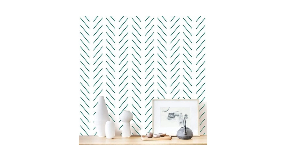 Erfoni Peel And Stick Wallpaper Green Herring...
