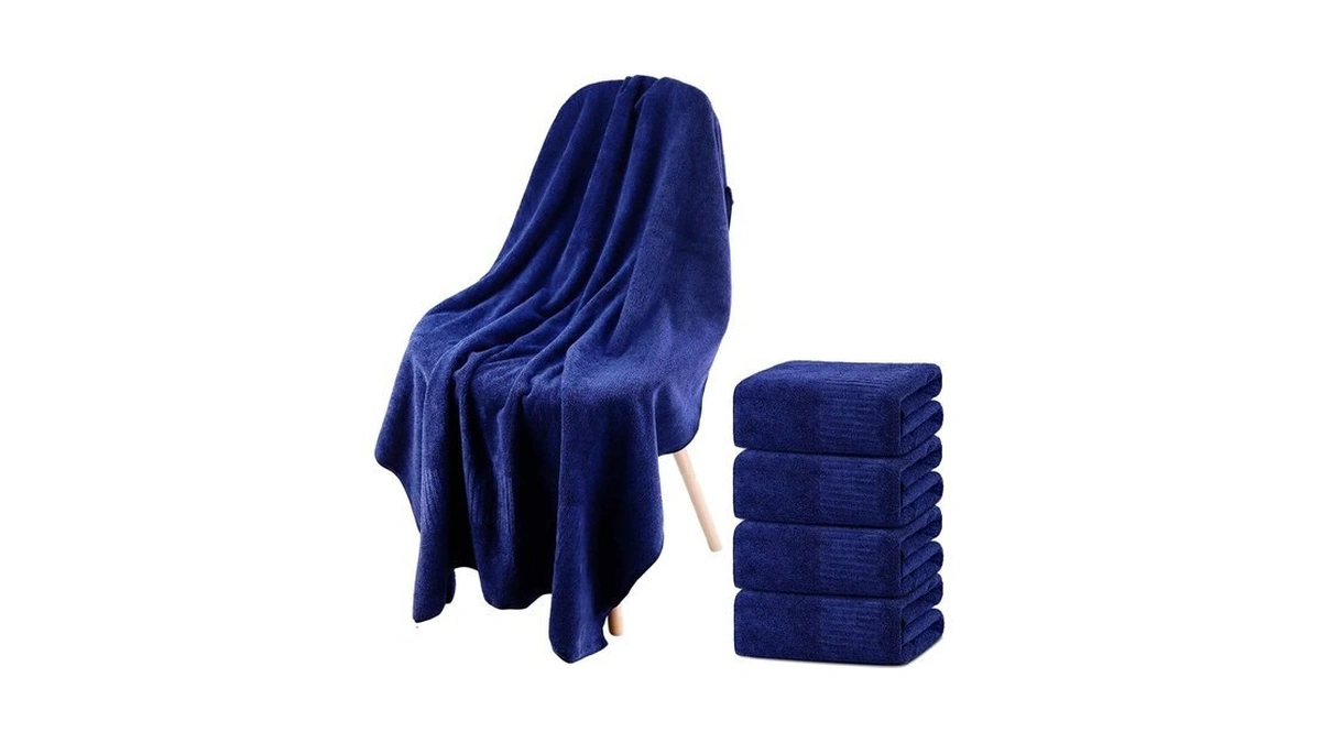Seisso 4 Pack Bath Towels Set Extra Large 63 X