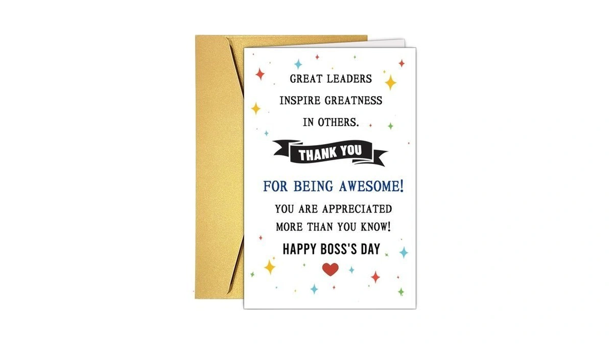 Rpjiekinxu Happy Boss's Day Card Gift For Boss Leader From
