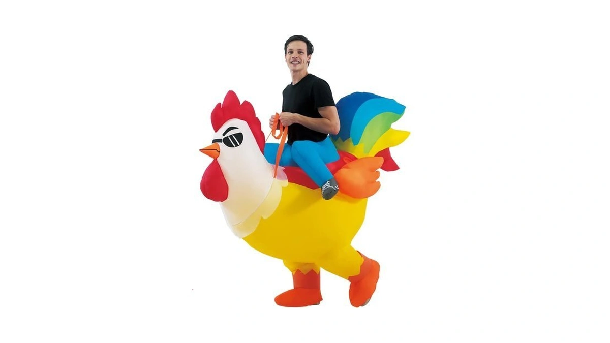 Kooy Chicken Inflatable Costume Adult, Funny Inflatable Rooster Costumes Blow