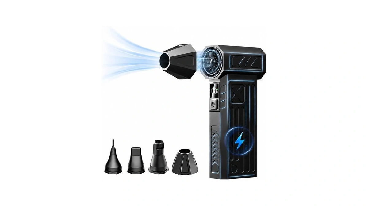 Aobo Compressed Air Duster,180000rpm 5-speed Rechargeable Electric Air