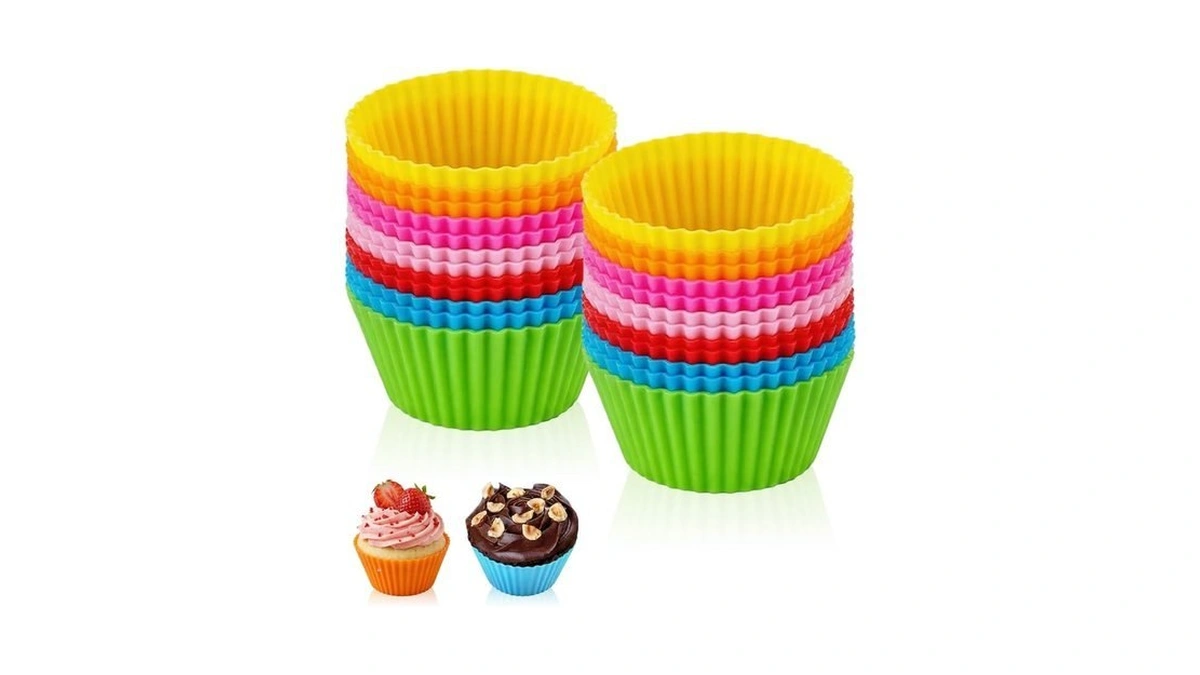 12pcs Silicone Baking Cup,non-stick Cupcake Liners,reusable Cupcake Molds