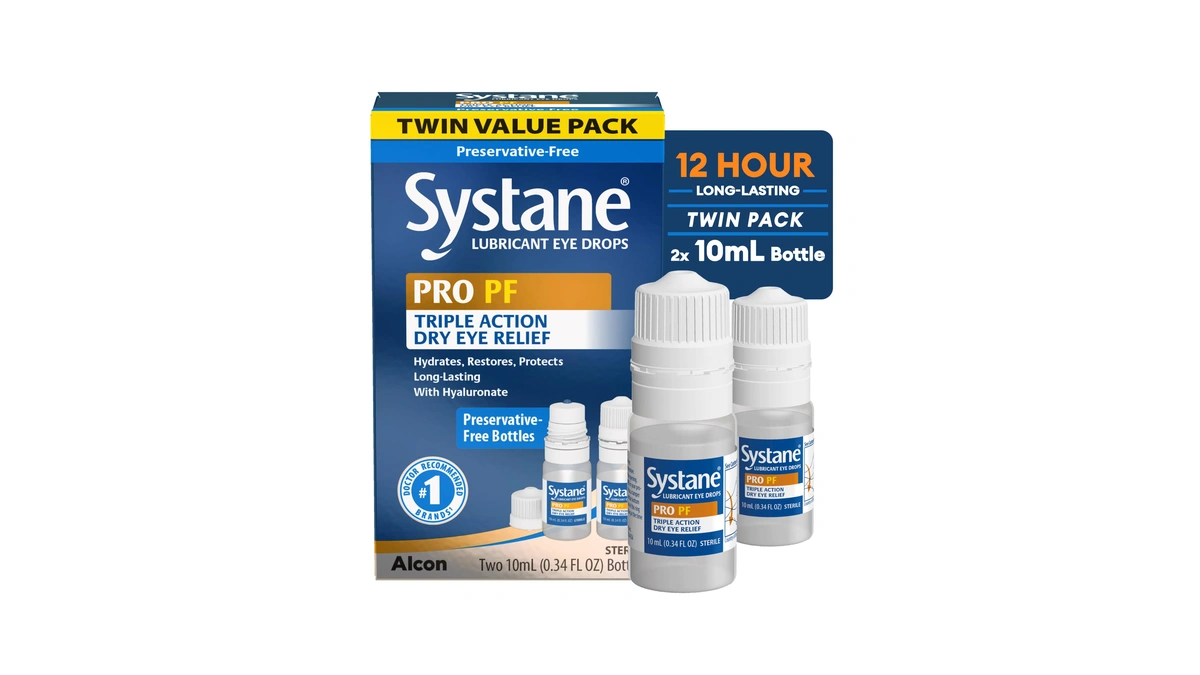 Systane Pro Pf Lubricating Eye Drops For Dry Eyes, 0.34