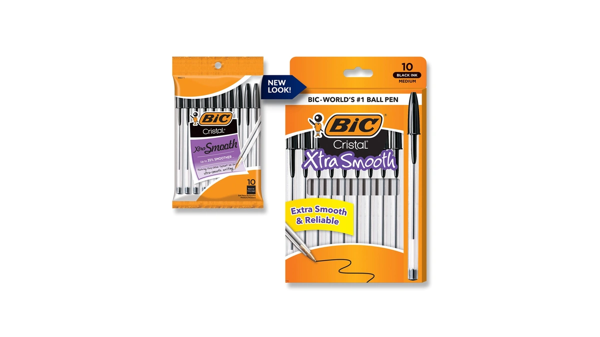 Bic Cristal Xtra Smooth Ballpoint Pen, Medium Point, 1.0mm, Black,