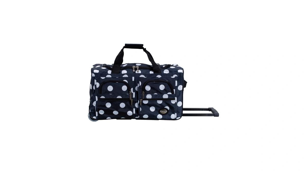 Rockland Rolling Duffel Bag, Blackdot, 22"