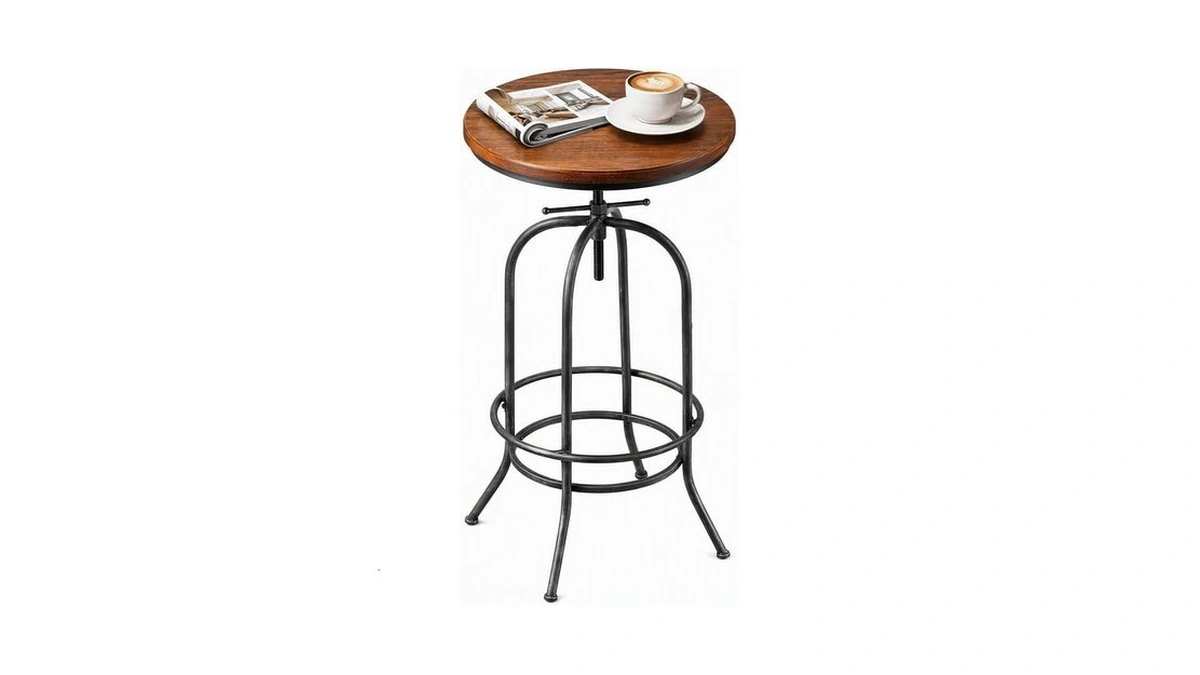 Bokkolik Rustic Bar Table Vintage Bistro Table Industrial Pub Table