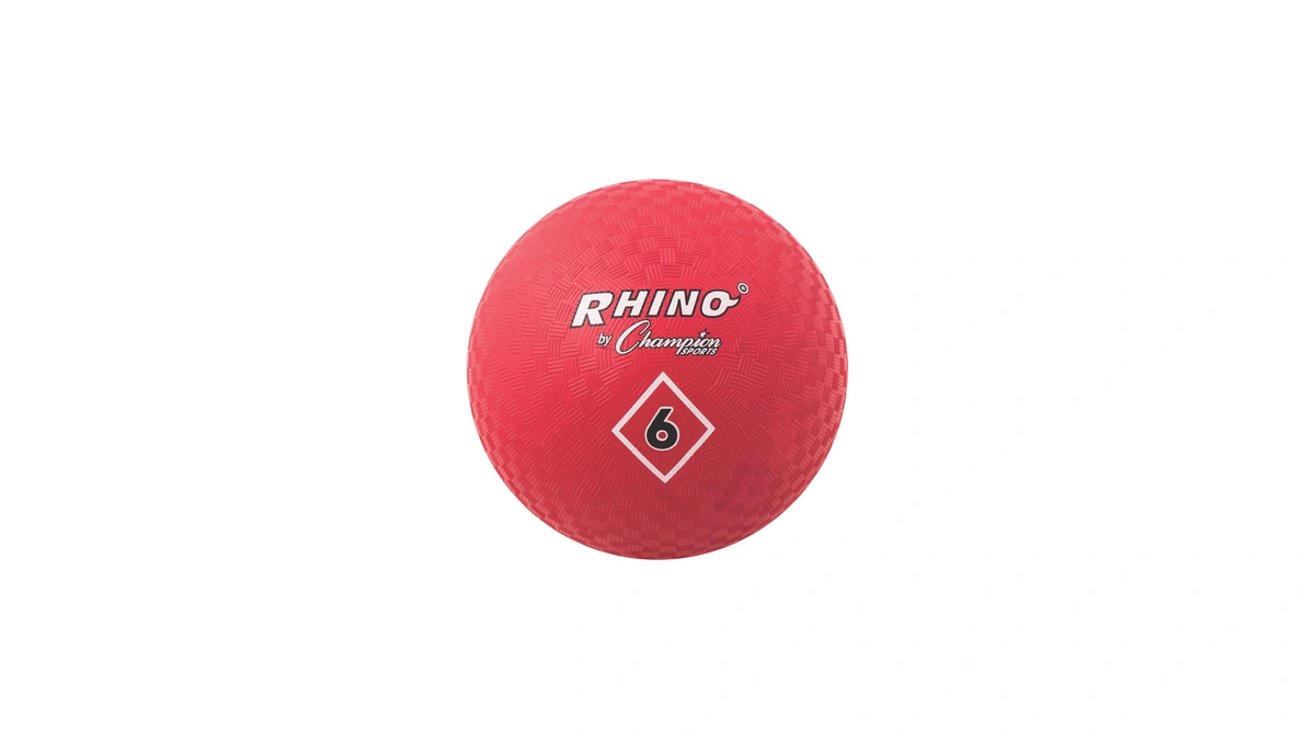 Champion Sports Playground Ball, 6", Red