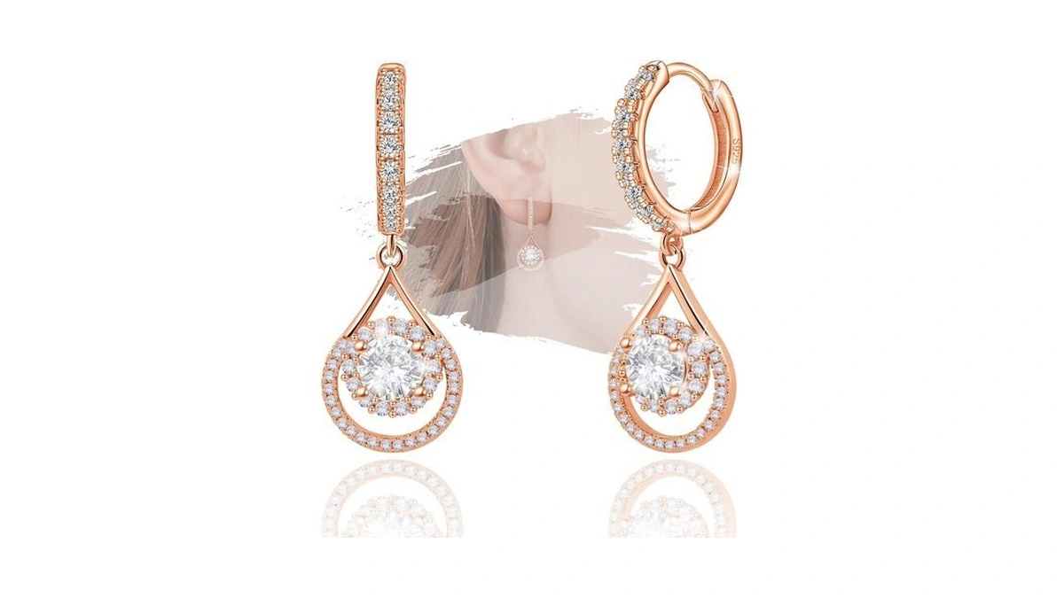 Sterling Silver Earrings For Women Dangle Hoop Charms Hypoallergenic Fashion