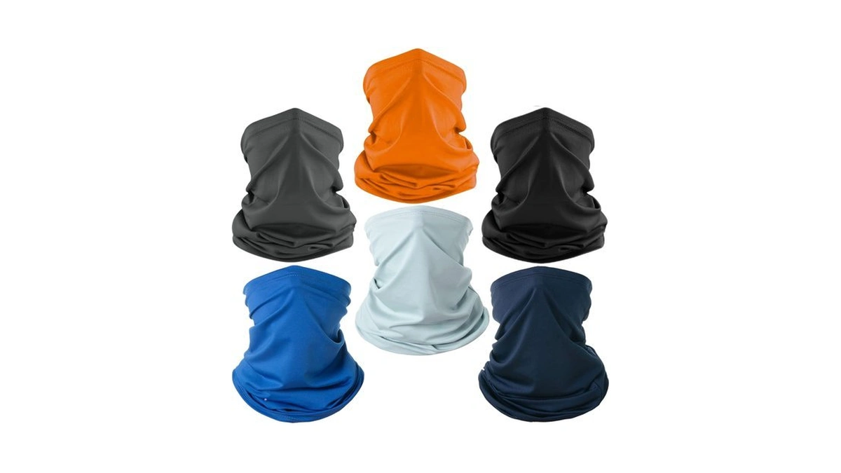 6 Pack Neck Gaiter Balaclava Bandana Gator Face Mask Scart