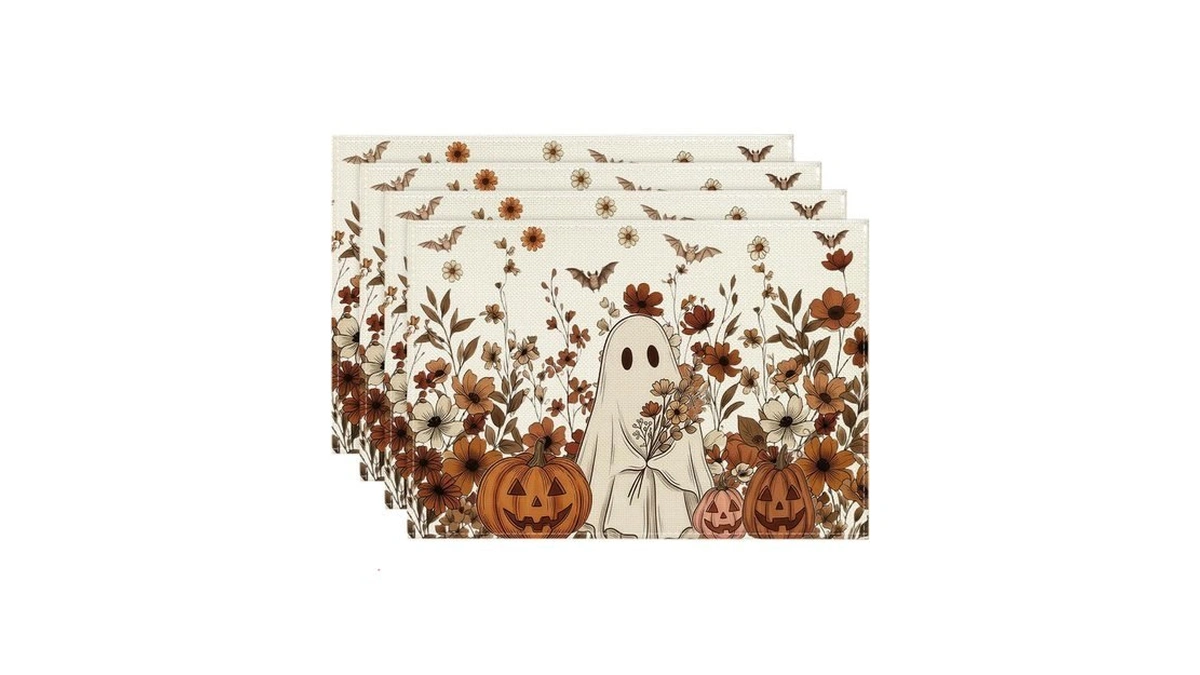 Amazon : Artoid Mode Beige Ghost Floral Halloween