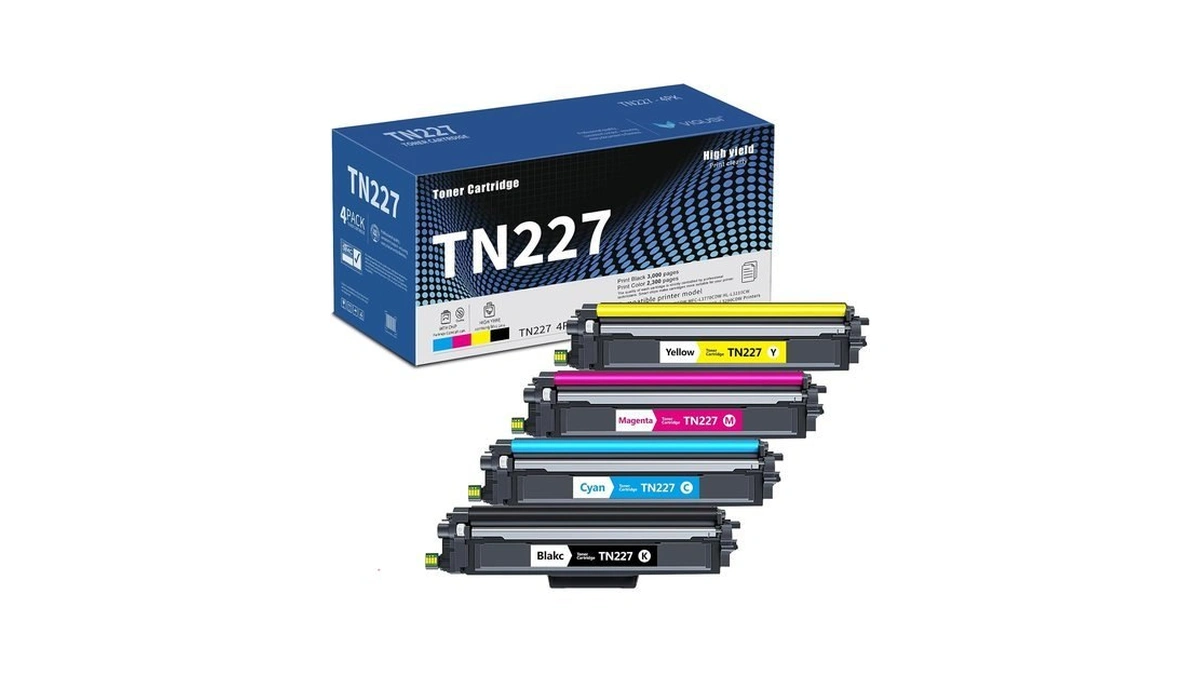 Tn227bk/c/m/y 4-pack Toner Cartridges Replacement For Brother Tn227 Tn223