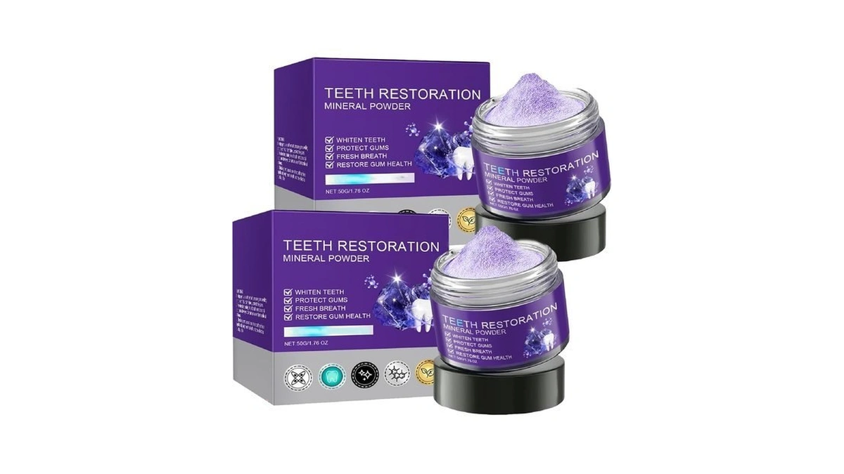 2-pack Teeth Restoration Mineral Powder, Purple Dental Restoration Mineral Powder,