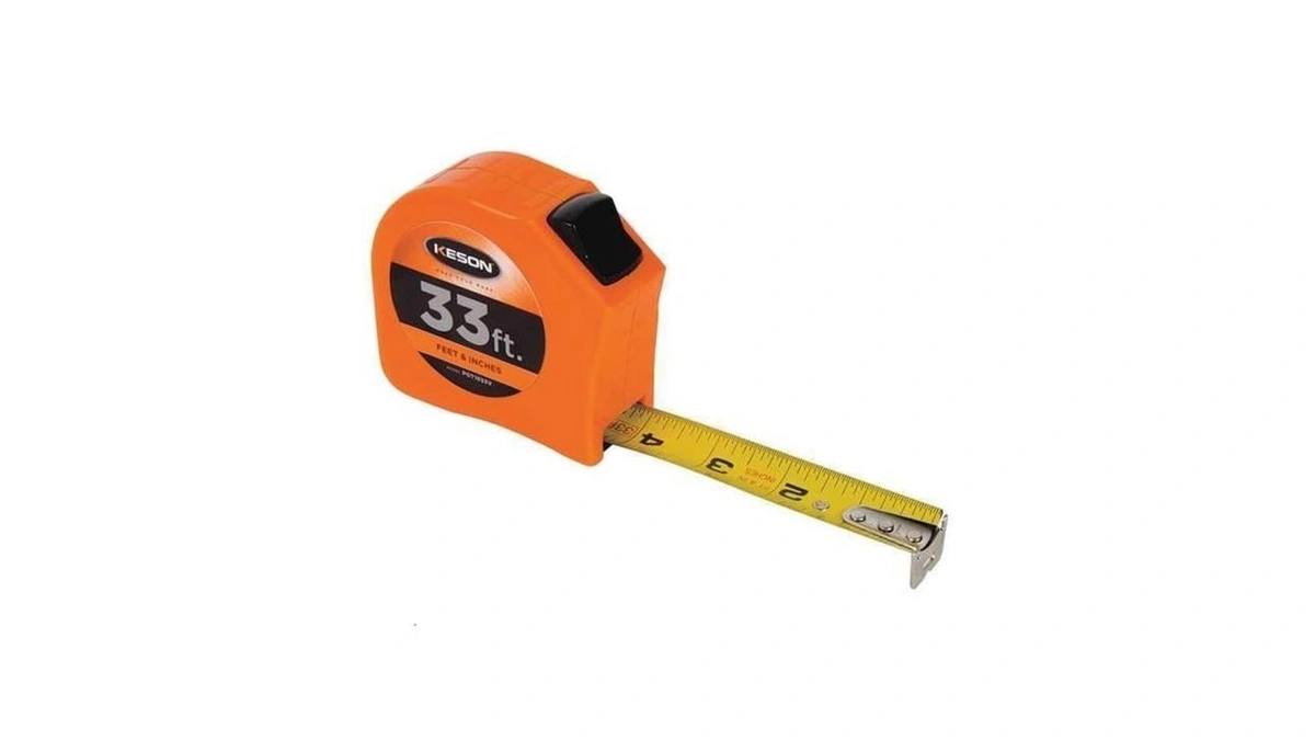 Keson Tape Measure, 1 In X 33 Ft, Orange, In./ft.,