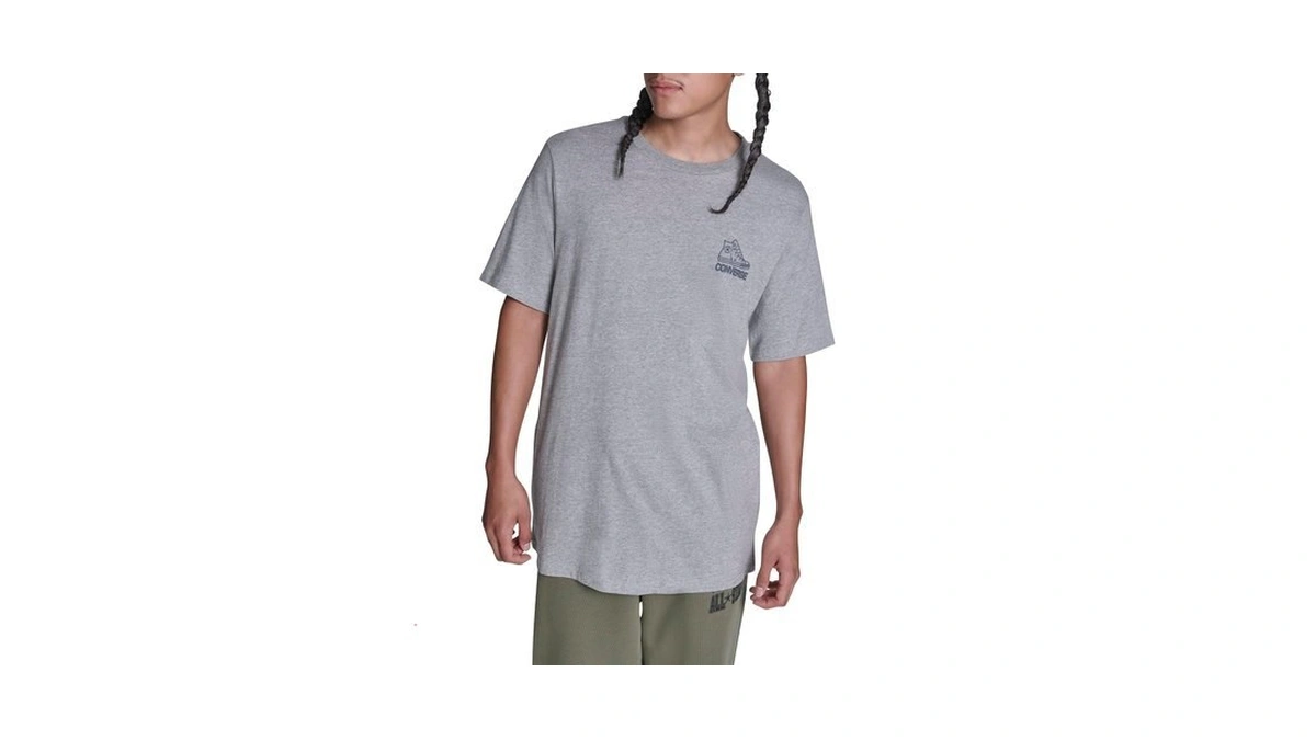 Converse Mens Vintage Chucks Tee, Vintage Grey Heather, Medium