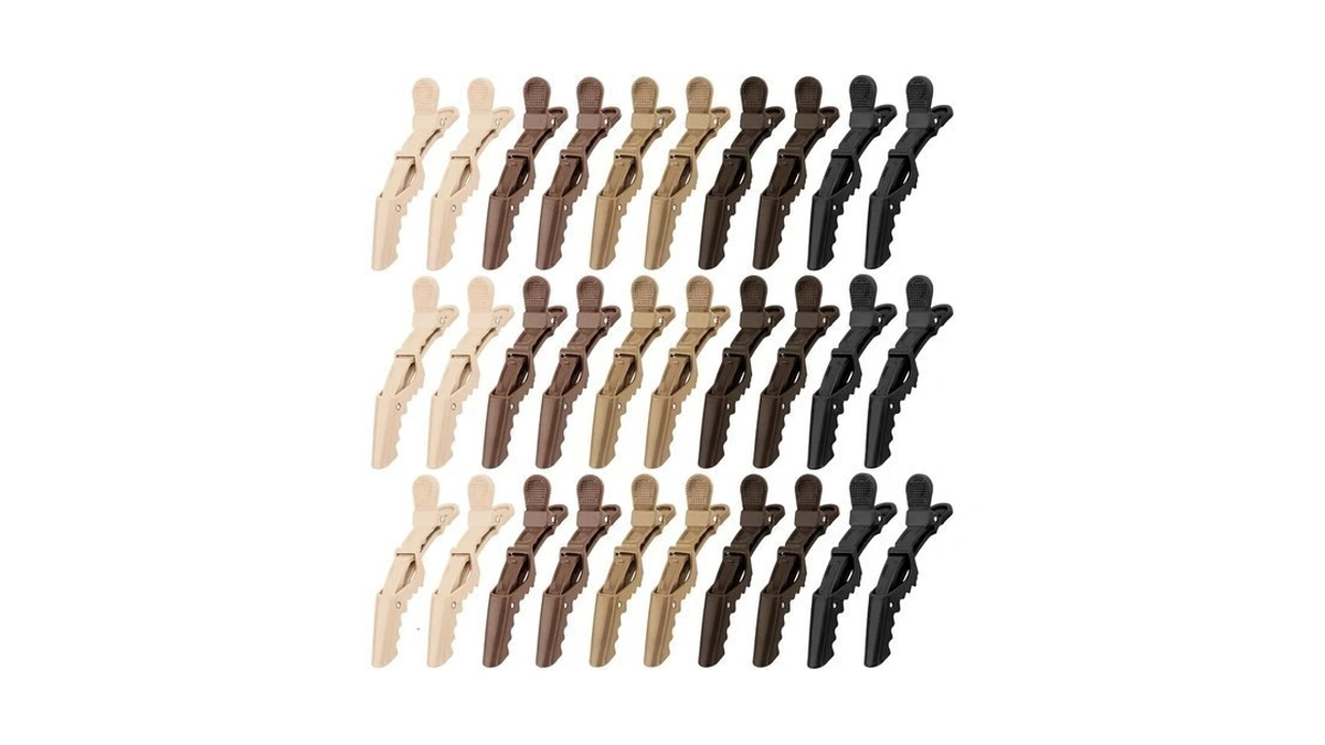 Amariver 30-pack Alligator Hair Clips For Styling - Professional Non-slip