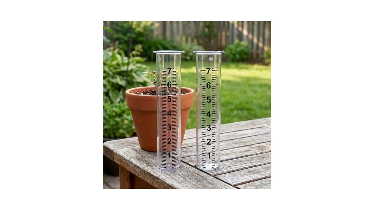 Plastic Rain Gauge Replacement Tube 2pcs,outdoor 8.3" Clear Rain Meter