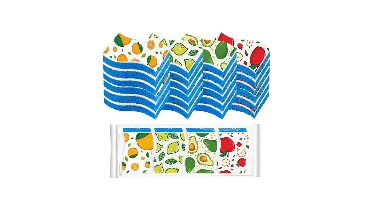 Aidea Sponges Kitchen, Non-scratch Scrub Sponge-24count, Dish Sponges