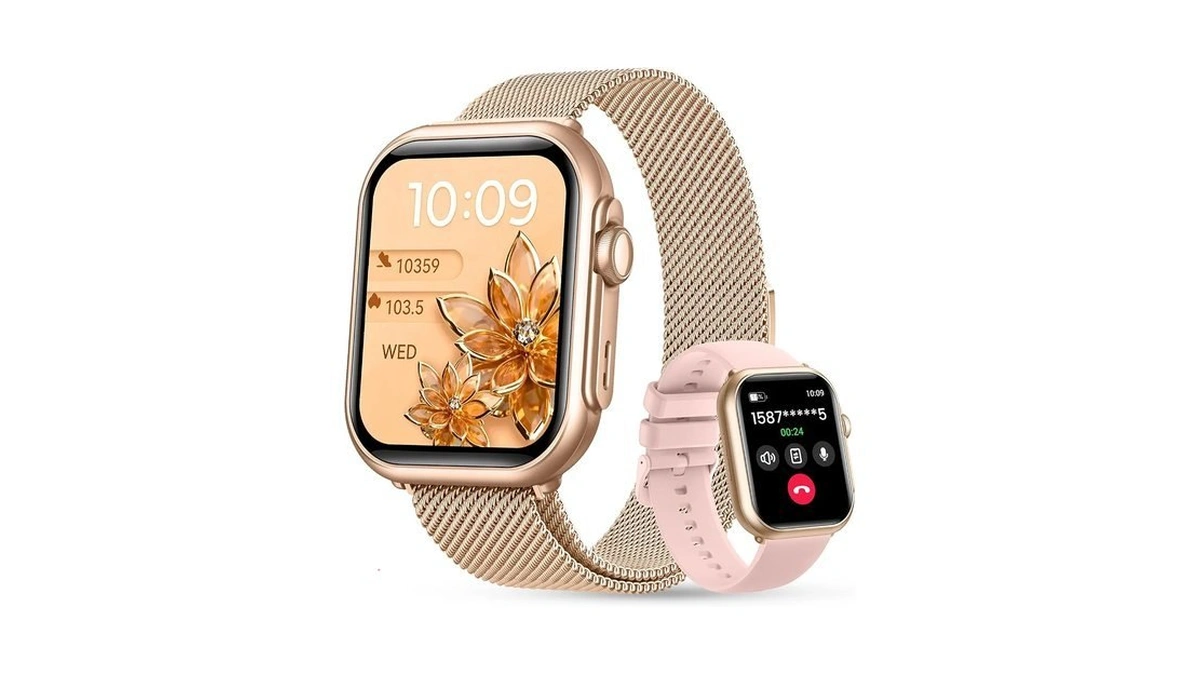 Smart Watch For Women,fitness Smartwatch,fitness Watch Tracker With 2 Bands