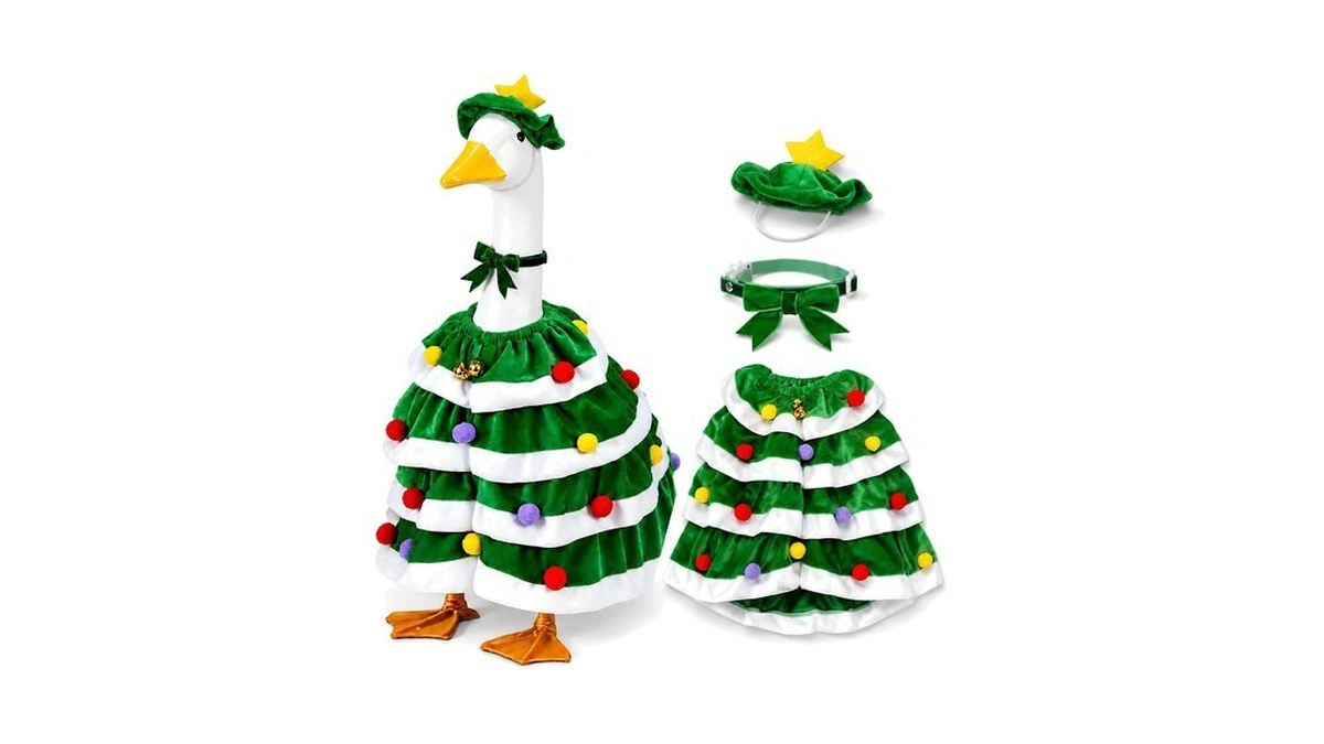 Christmas Porch Goose Outfits For 23 Inch Lawn Statue, 3