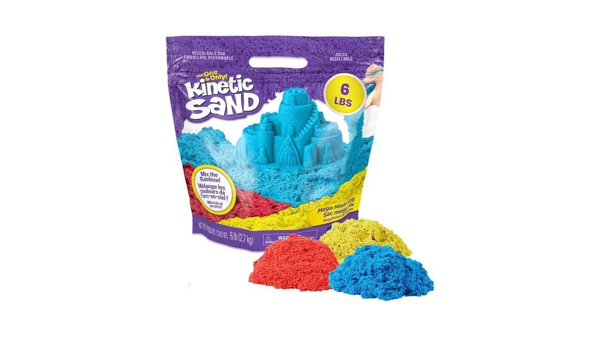 Kinetic Sand 6lb Mega Mixin' Bag Amazon Exclusive, Sensory Toys,