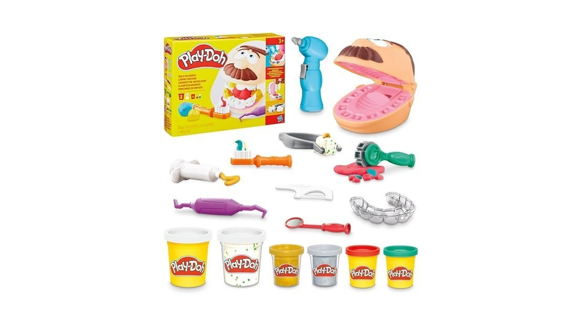 Play-doh Drill 'n Fill Dentist Toy For Kids 3 Years