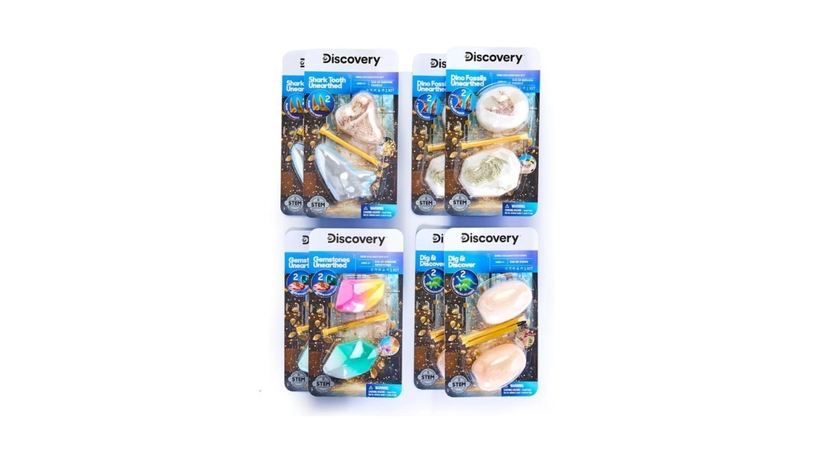 Discovery Mini Excavation Kit 8-pack, Stem Science Dig Kit With