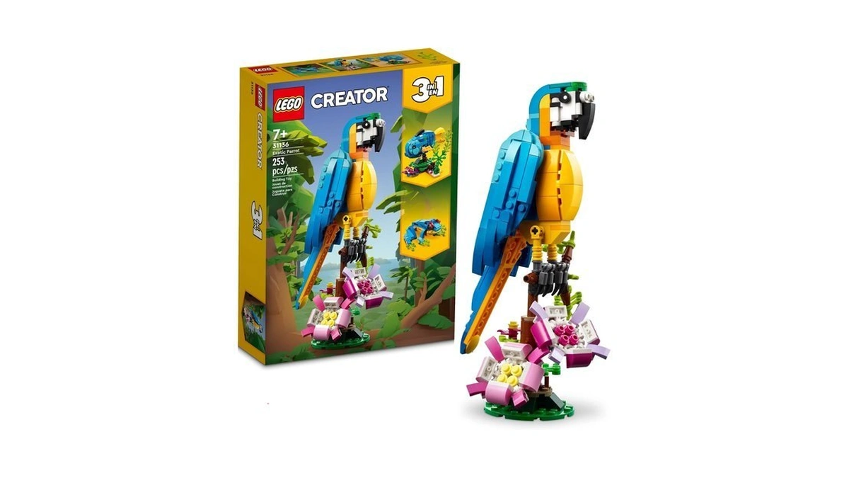 Lego Creator 3 In 1 Exotic Parrot Building Toy Set,