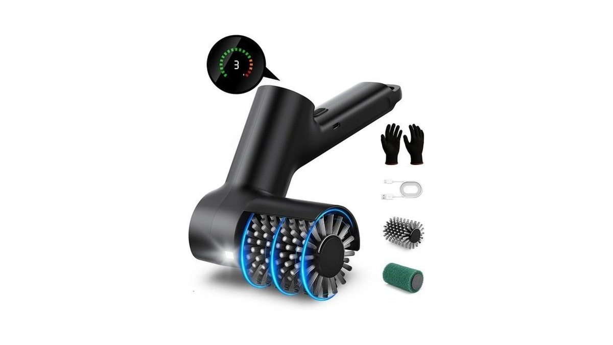 Electric Grill Brush, 3-speed Cordless High-speed Motor Bbq Grill Cleaner