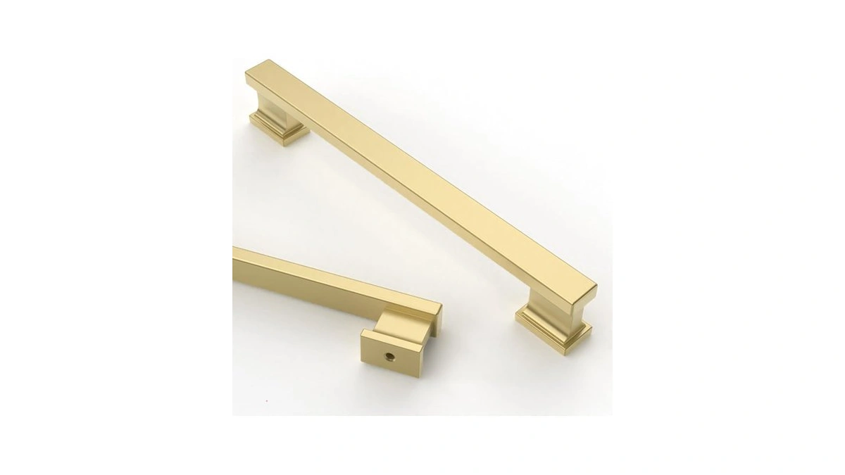 Asidrama 10 Pack 5 Inch(128mm) Brushed Gold Kitchen Cabinet Handles,