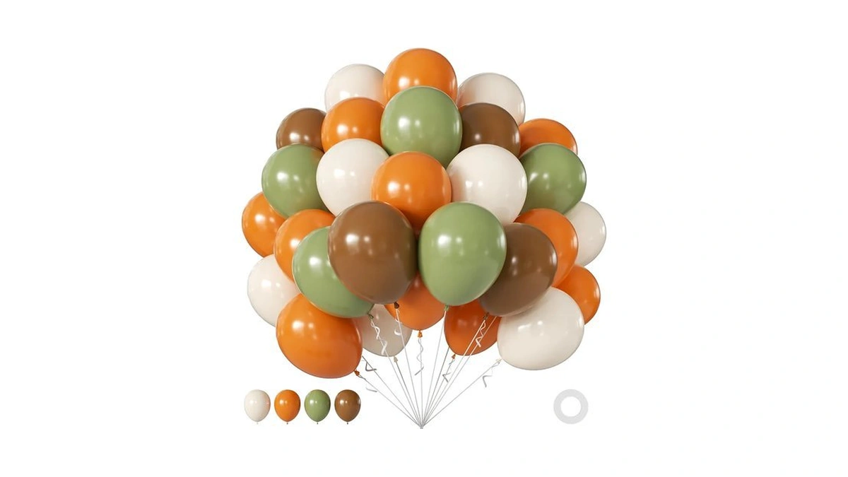 Sage Green Orange Fall Balloons For Autumn Thanksgiving Party Decorations