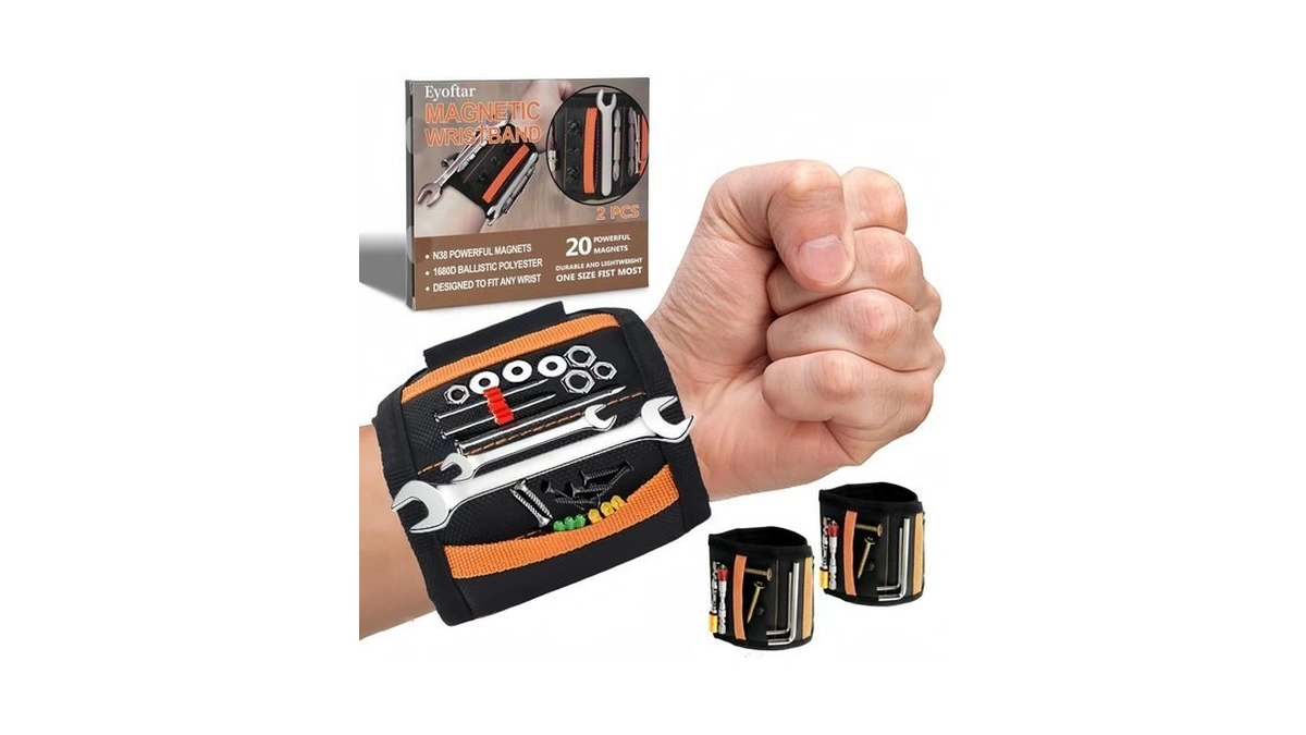 Magnetic Wristband For Tools (2-pack) - Premium Tool Belt For