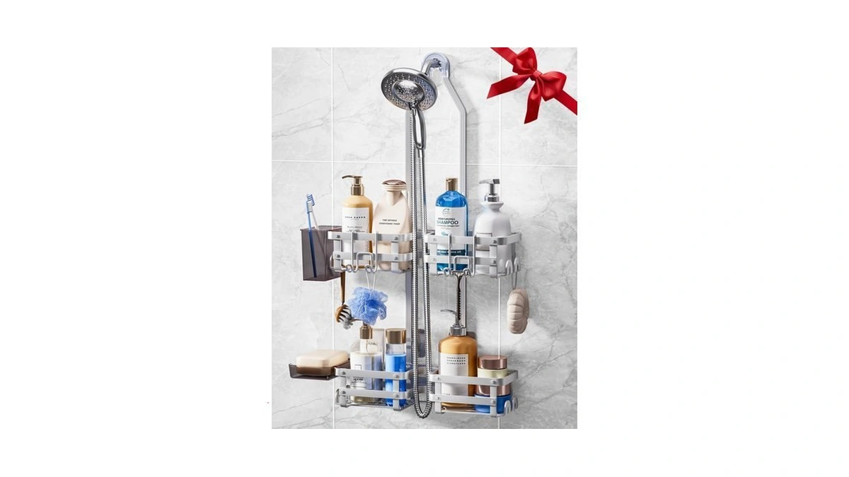 Aluminum Shower Caddy Hanging,shower Caddy, Never Rust Shower Organizer