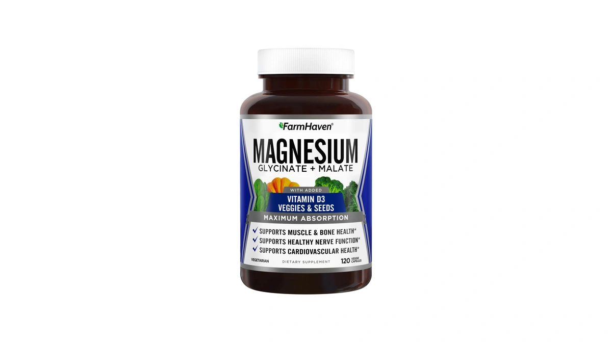 Farmhaven Magnesium Complex, Glycinate/malate & Vitamin D3, 120 Capsules