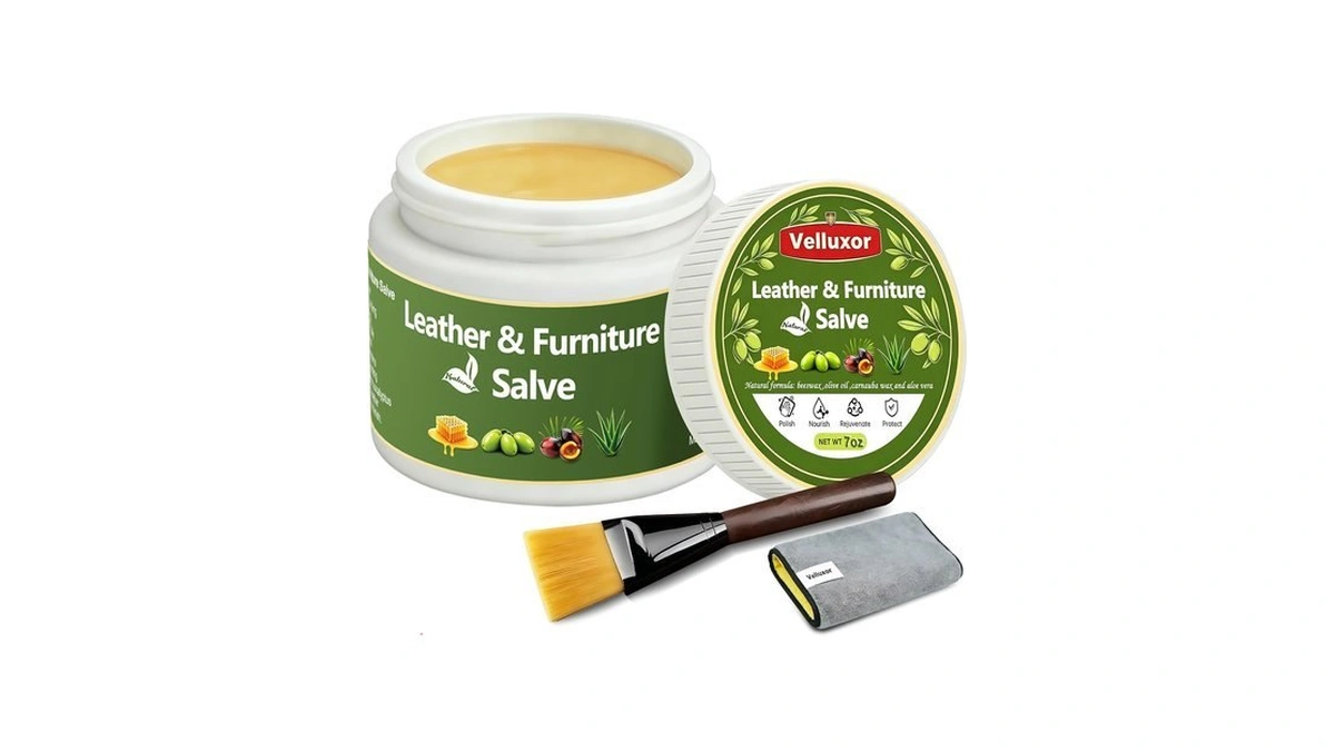 Velluxor Furniture Salve For Leather, Leather Conditioner, Plant Formula7oz
