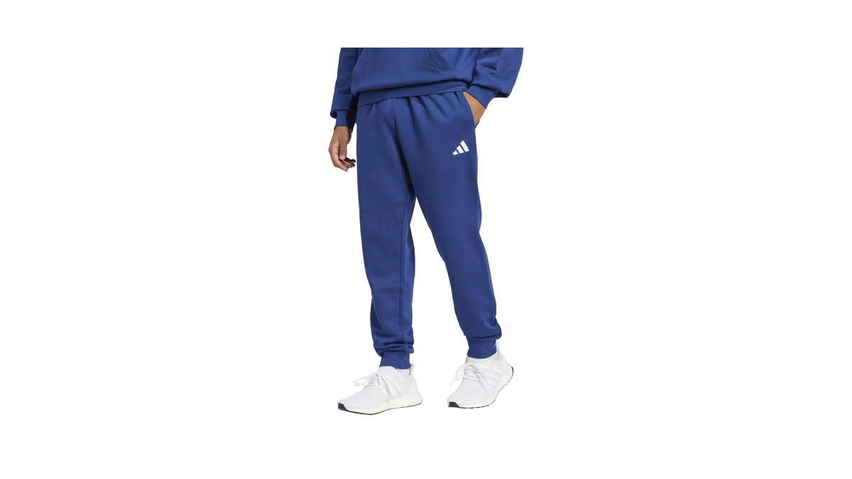 Adidas Men's Essentials Feelcozy Fleece Pants, Dark Blue/white, Xx-large/tall