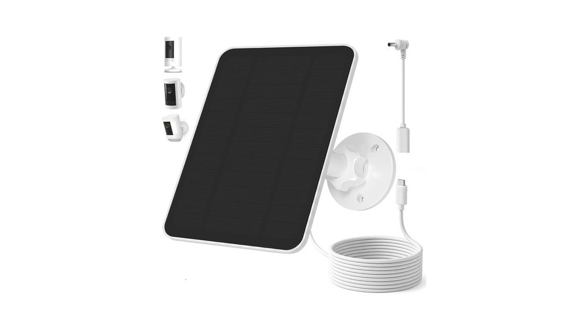 Solar Panel Charger For Ring Camera, 5w Solar Power With